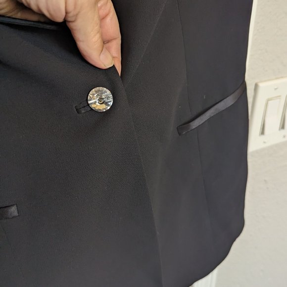 NWT VINTAGE TUXEDO JACKET !! | 8 | Black Satin Lapels | Crystal | Casual Corner - Picture 7 of 12